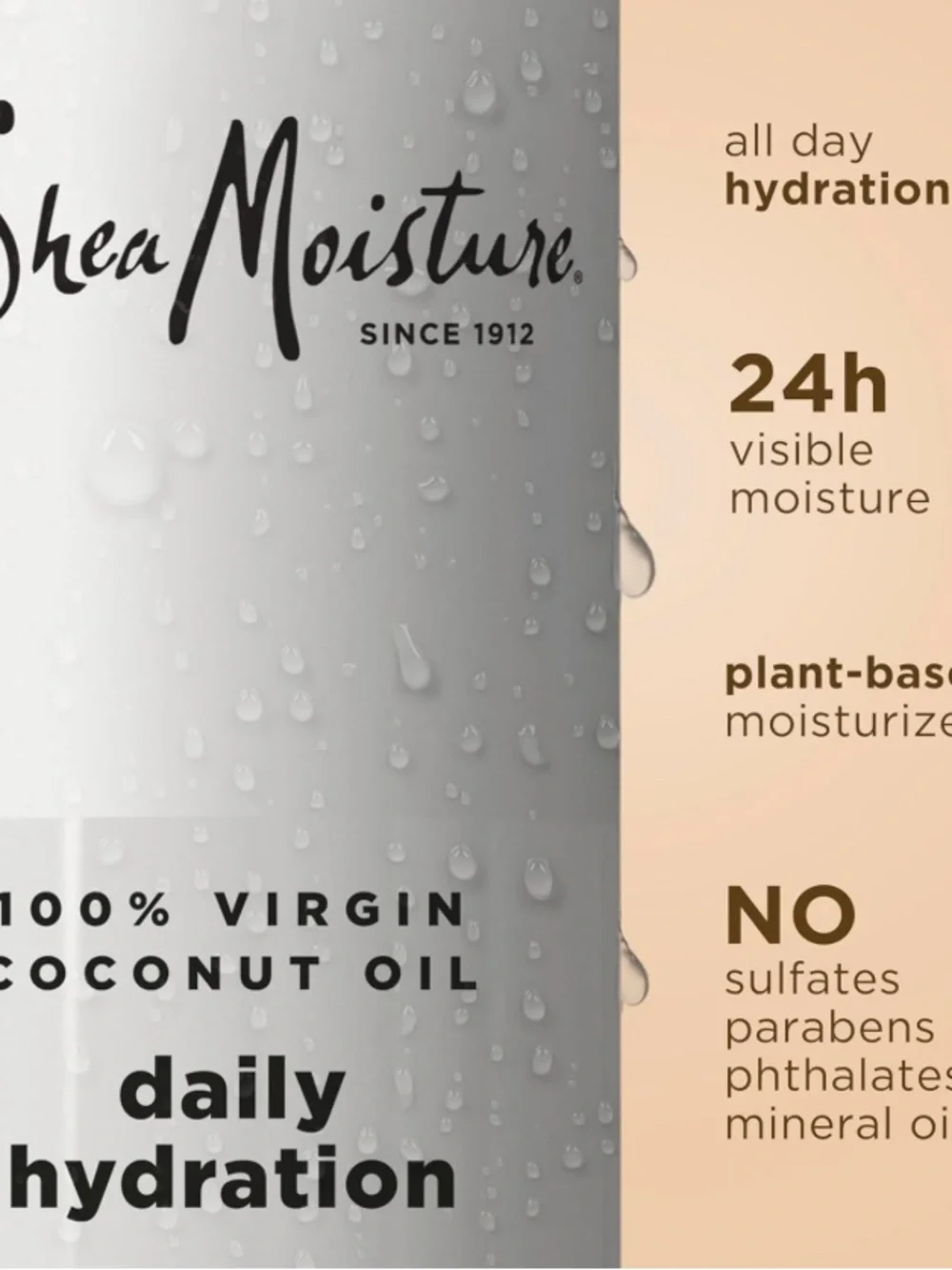 Shea Moisture Daily Hydration Body Wash - White with Rose Gold Cap